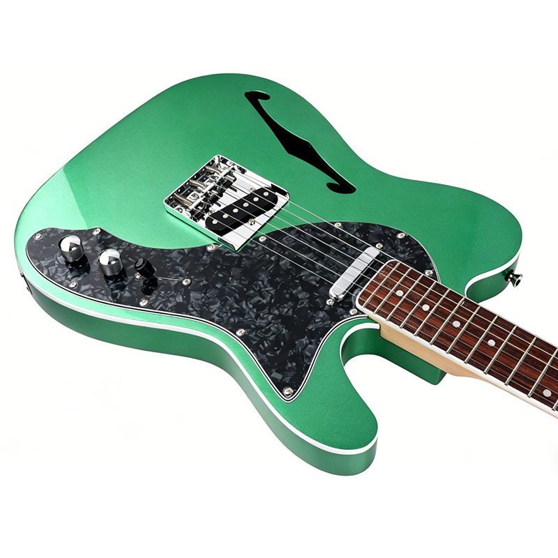 S-G17/S-G18 Semi Hollow F Hole TL Electric Guitar Solid Mahogany Body Active Pickups Semi Matte Finish 6 String Factory