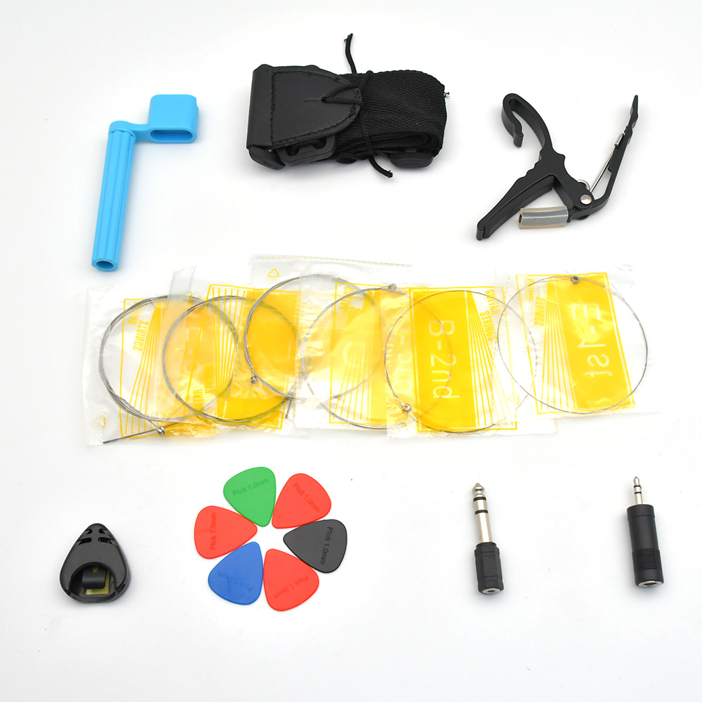 Electric Guitar 39" Inch Complete Beginner Starter Kit Full Size with 10w Amp Package Includes All Accessories Set
