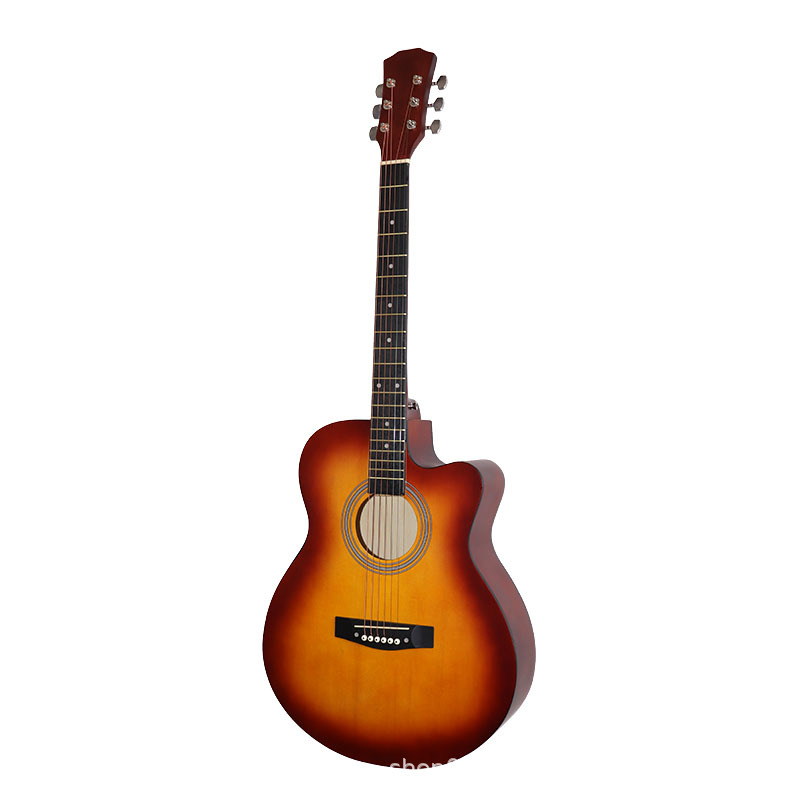 40 Inch Folk Acoustic Guitar Wholesale Matte Solid Basswood Guitar for Beginner