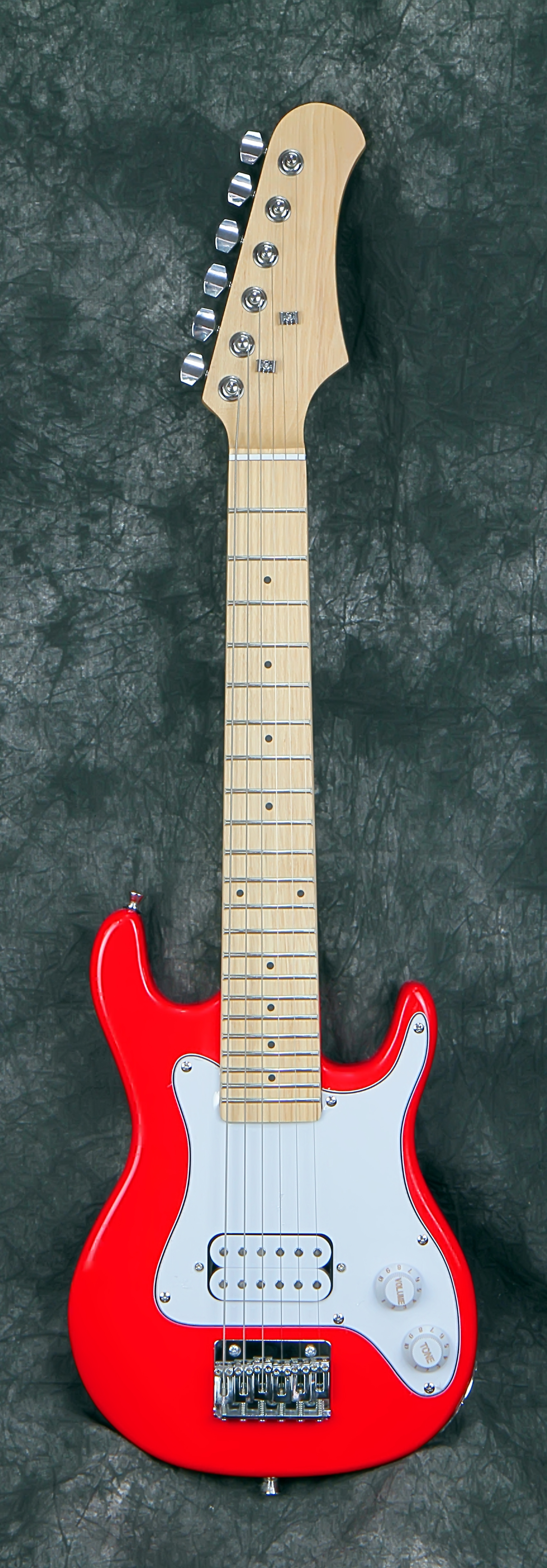 30 Inch Electric Guitar with Maple Neck and Solid Wood Body Glossy Finish Accessories for Children