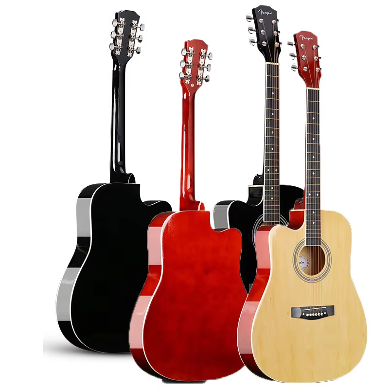 Wholesale 41 Inch Basswood Gloss Classical Acoustic Left Handed Guitar Musical Instrument for Adult