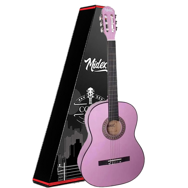 Midex CG-36PU 36 Inch 3/4 Junior Classical Guitar Sapele Neck Mahogany Body High Quality 6-String Glossy Finish Kids Ages 8-12