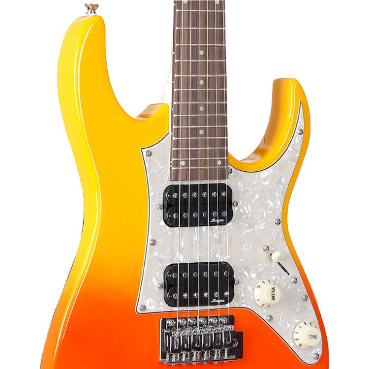 Cheap Beginners Custom Electric Guitar Kid Kit 6 Strings Laurel Wood Mini Children Magna M-3 FBL