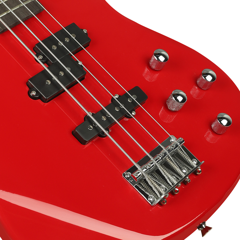 OEM/ODM Cheap 4-String Electric Bass Guitar 3 Single Coil Pickups Maple Neck Rosewood Fingerboard Basswood Body Model IB Minsine