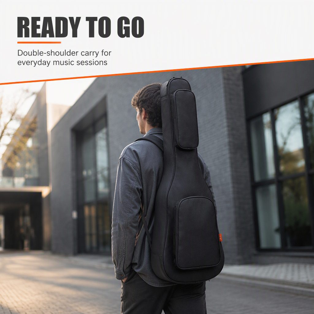 Factory Wholesale Custom Logo No MOQ 40 Inch 41 Inch Acoustic Guitar Bag Waterproof Guitar Case Soft Light Weight Guitar Gig Bag