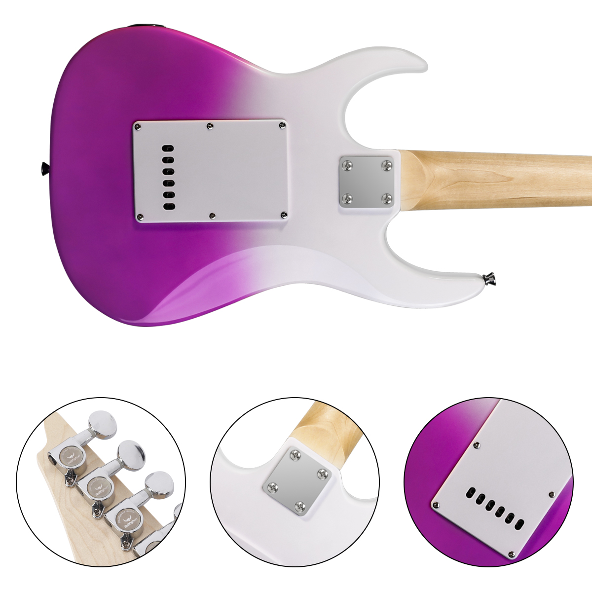 Wholesale children's electric guitars in various colors with maple necks and glossy finish hot-selling electric guitar models