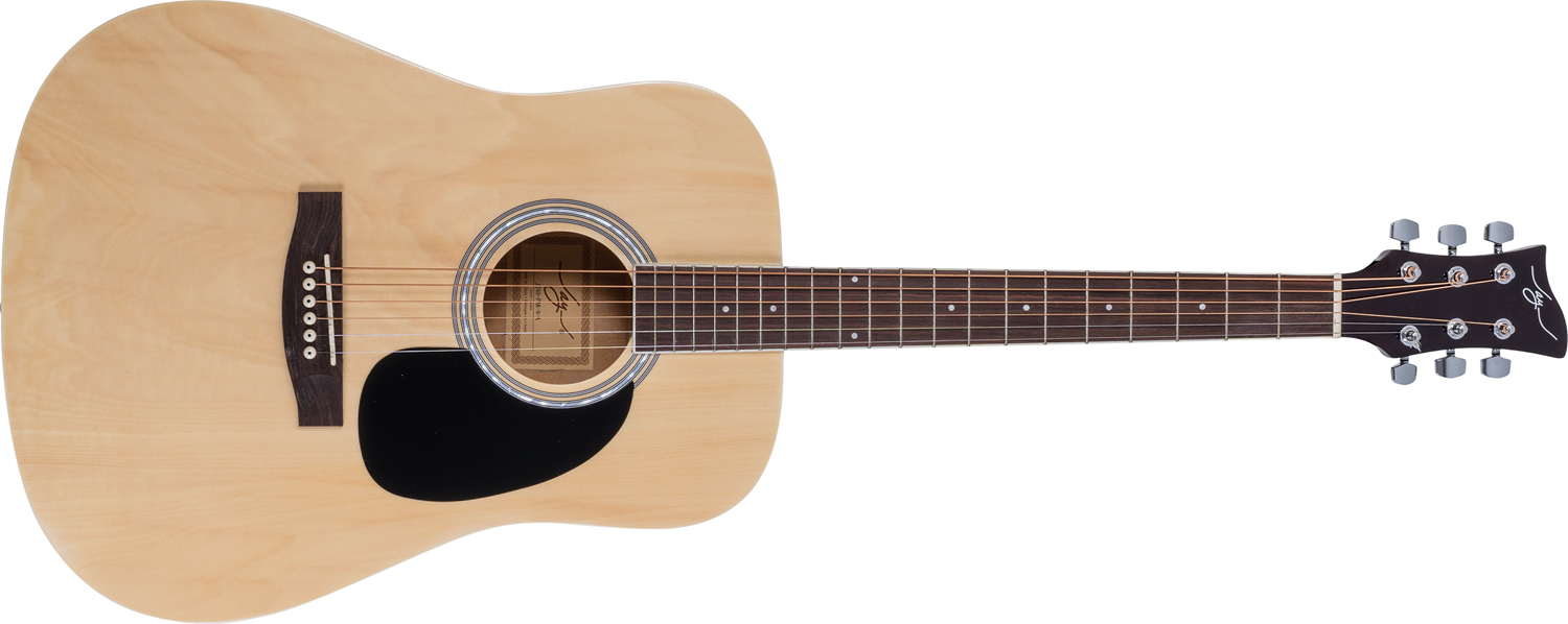 Jay Turser JJ45 full-size dreadnought acoustic guitar in natural finish