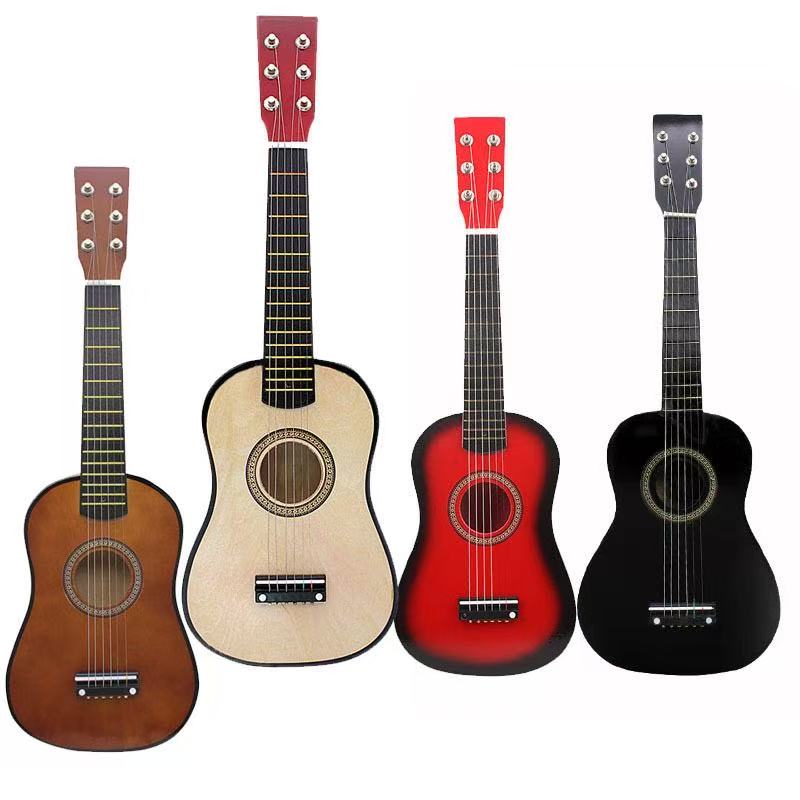 Wholesale 21 Inch Basswood Small Guitar 6 Strings Small Acoustic Guitar Musical Instruments for Children Kids Beginners Playing