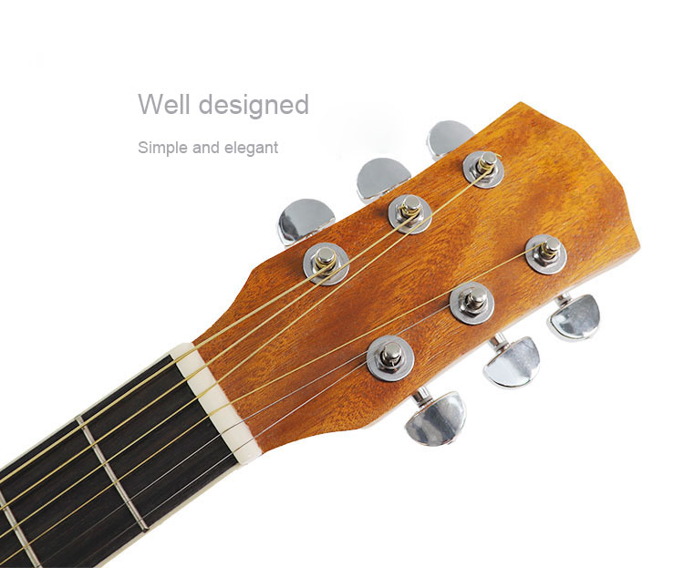 Paisen High Quality 38 Inch Solid Sapele Acoustic Guitar 6 Strings Folk Guitar for Kids