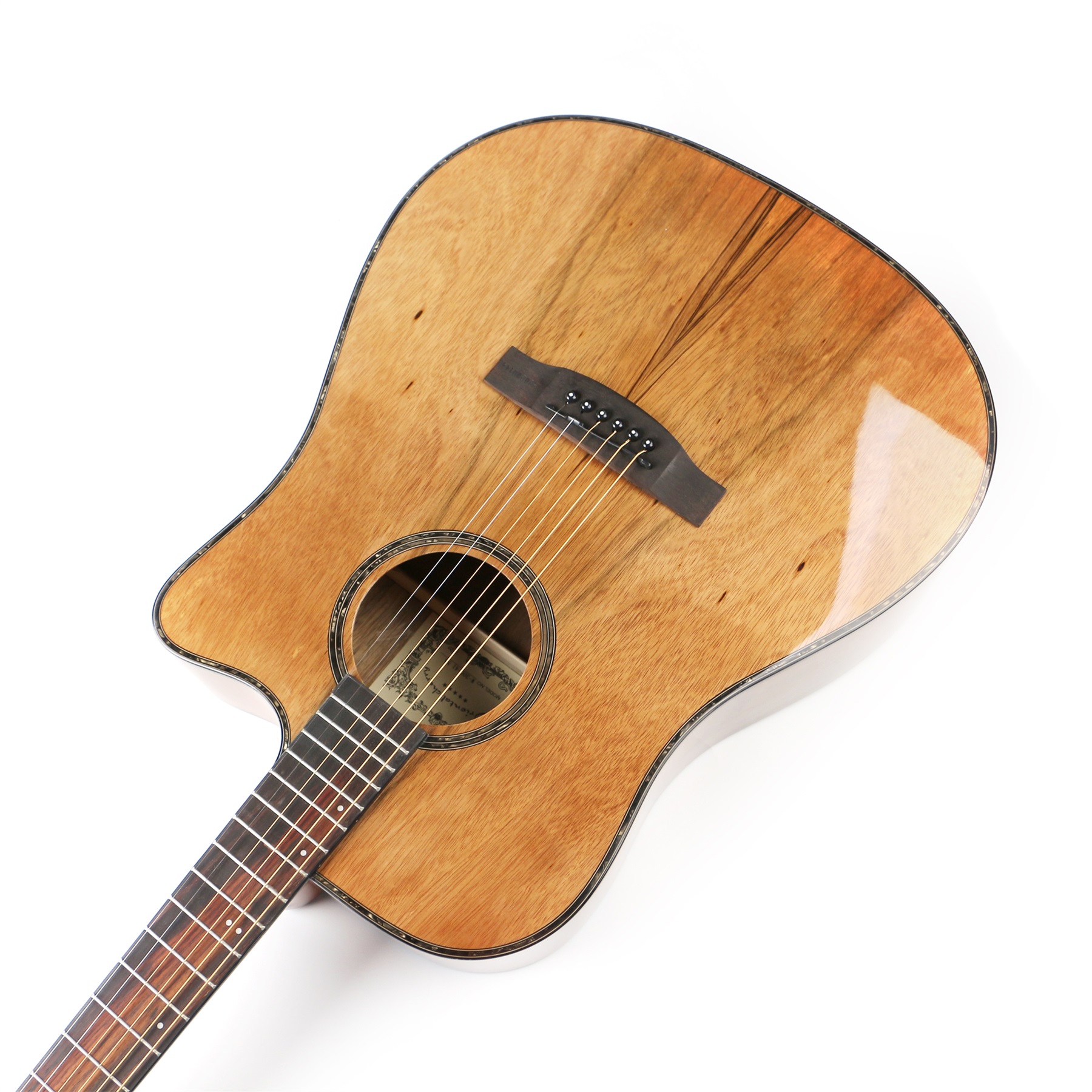 Wholesale China Factory OEM Custom 41 Inch Acoustic Guitar - Full Size Spruce Solid Wood, Glossy Finish, Lightweight