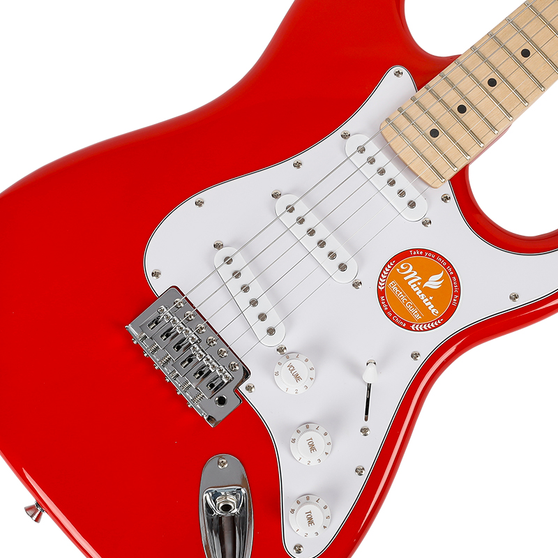 Popular Entry Level 22 Frets SSS Pickup Electric Guitar Pack for Beginner Players