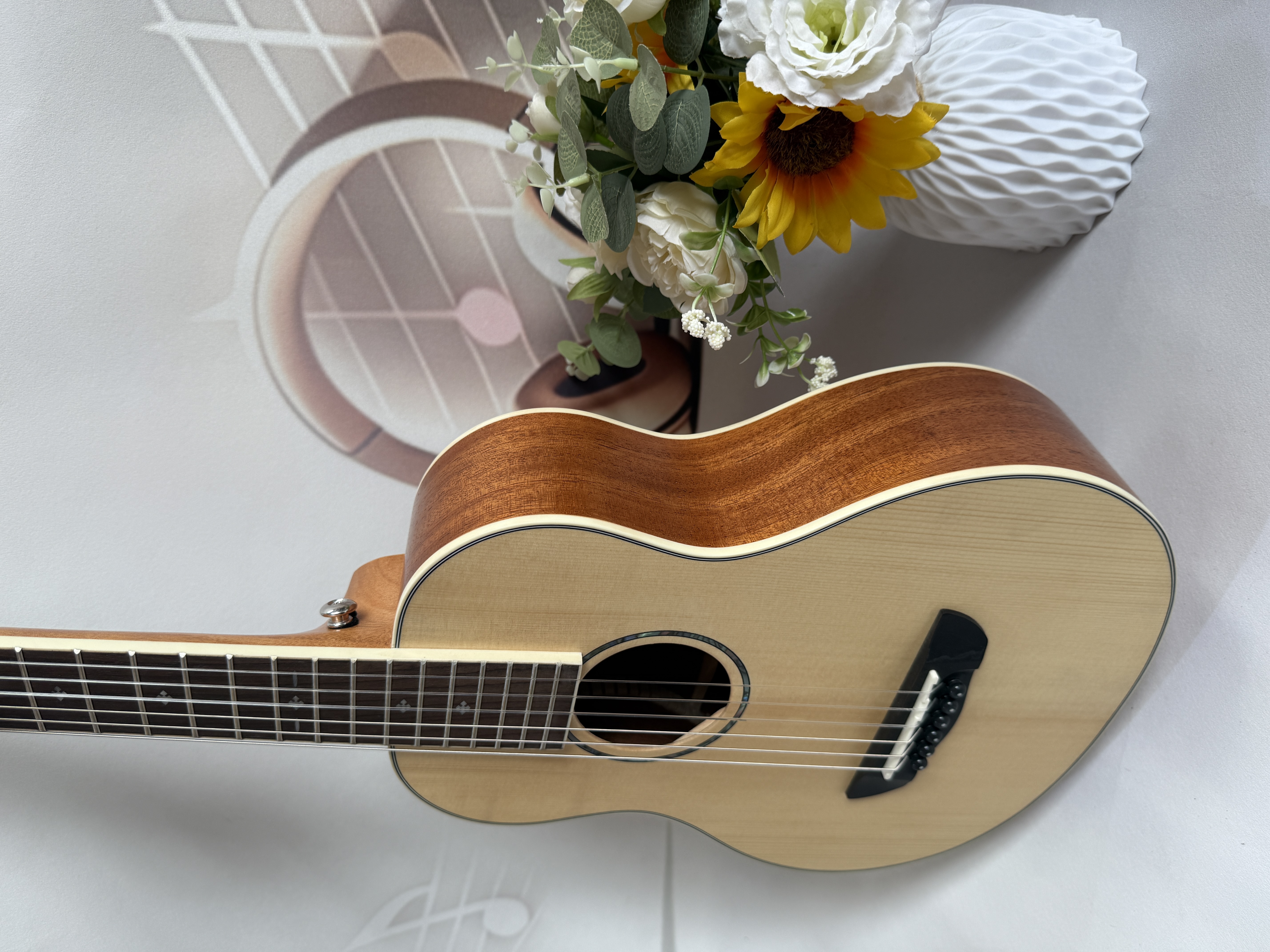 Bullfighter Kids D-30S Professional Top Solid Engelmann Spruce Acoustic Guitar 30 Inch Rosewood Fingerboard Manhogany Neck