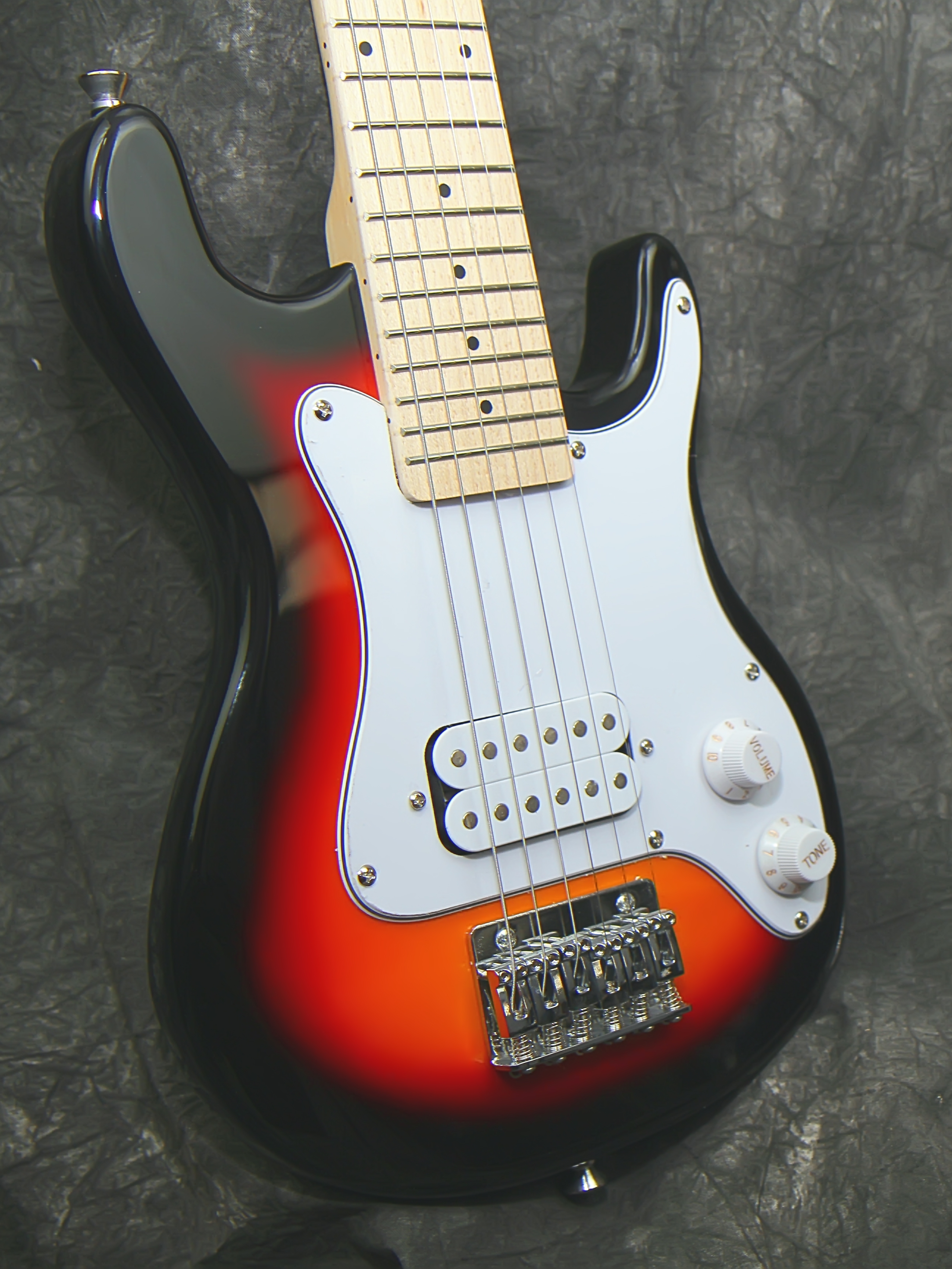 30 Inch Electric Guitar with Maple Neck and Solid Wood Body Glossy Finish Accessories for Children