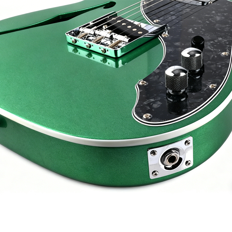 S-G17/S-G18 Semi Hollow F Hole TL Electric Guitar Solid Mahogany Body Active Pickups Semi Matte Finish 6 String Factory