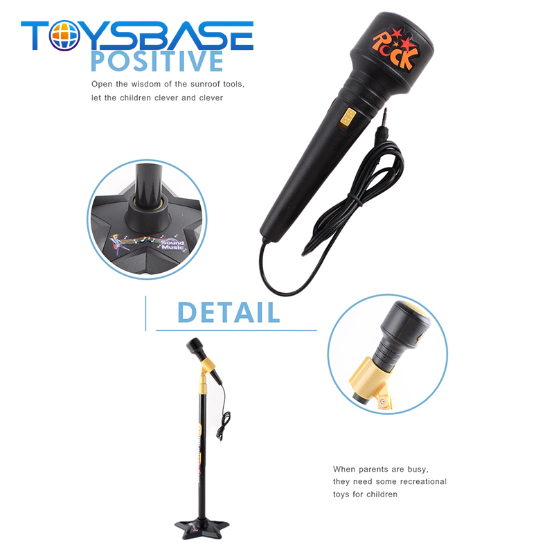 High Quality With Microphone Plastic Toy Kids Electric Guitar