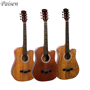Paisen High Quality 38 Inch Solid Sapele Acoustic Guitar for Kids