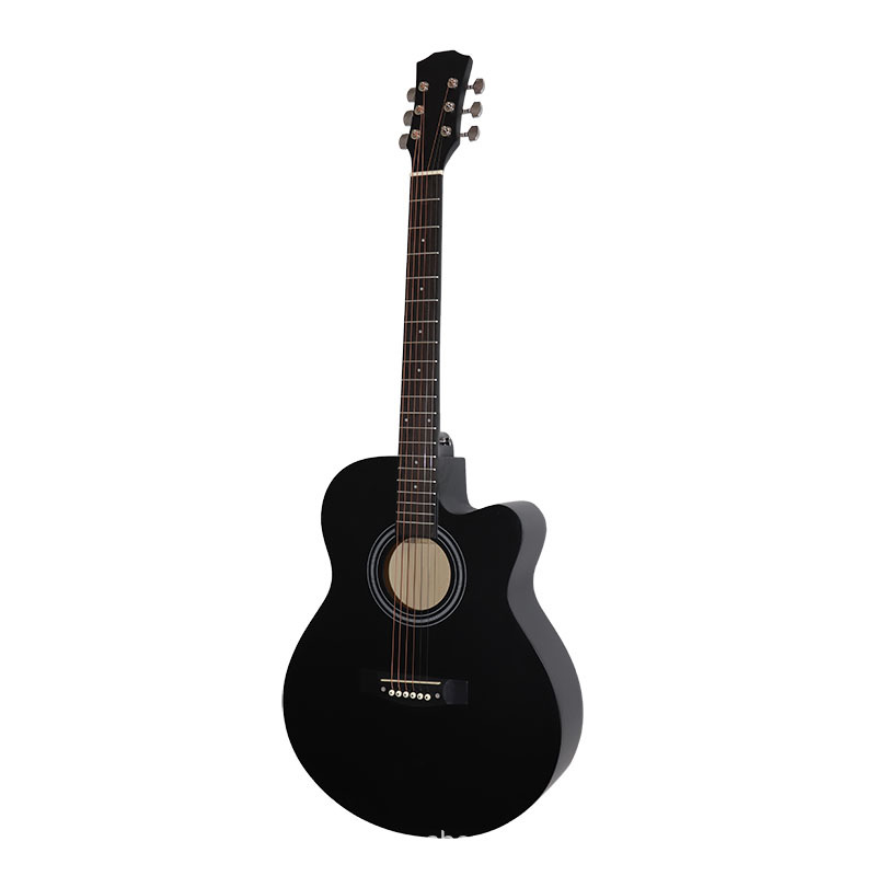 40 Inch Folk Acoustic Guitar Wholesale Matte Solid Basswood Guitar for Beginner