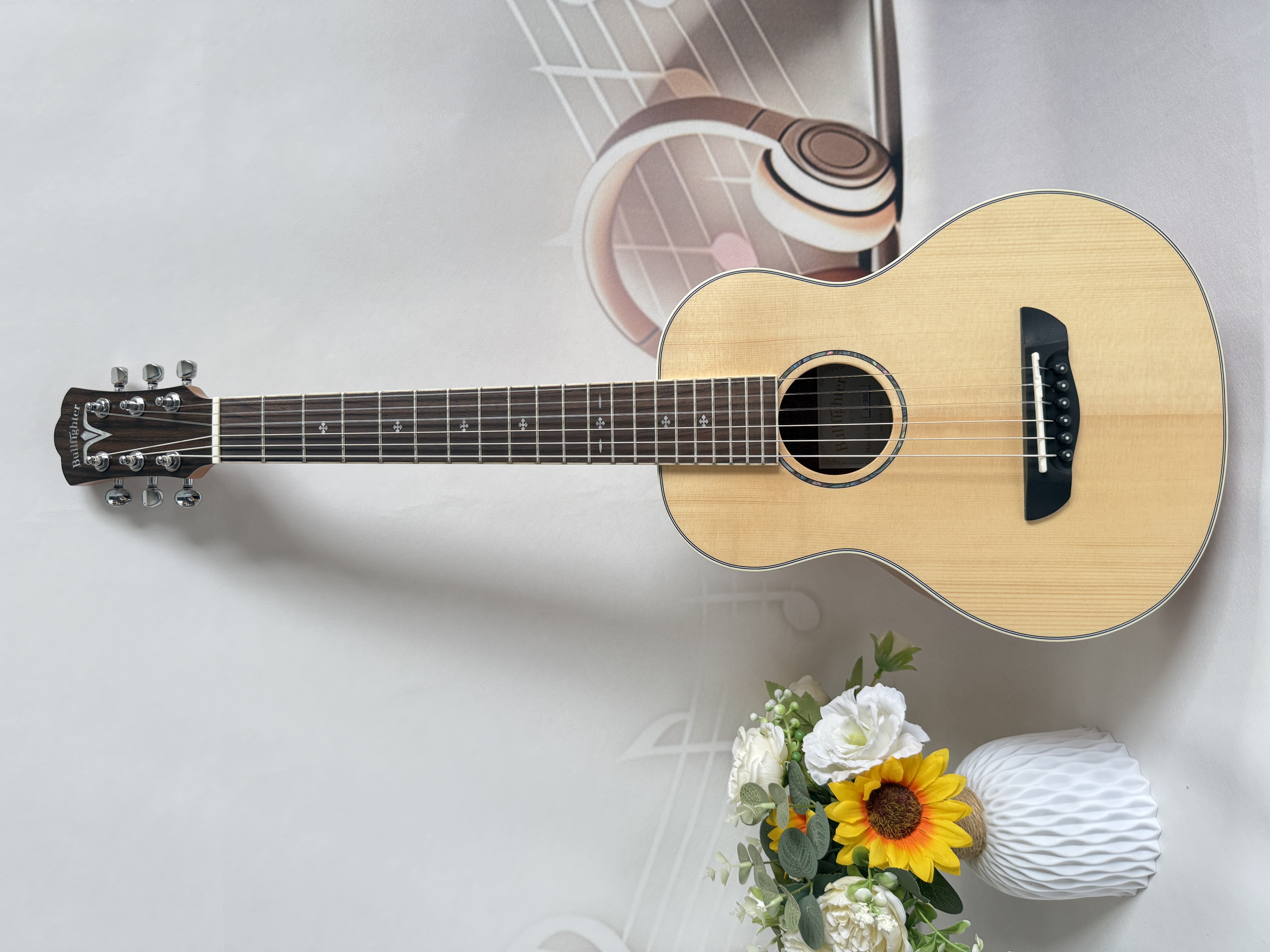 Bullfighter Kids D-30S Professional Top Solid Engelmann Spruce Acoustic Guitar 30 Inch Rosewood Fingerboard Manhogany Neck