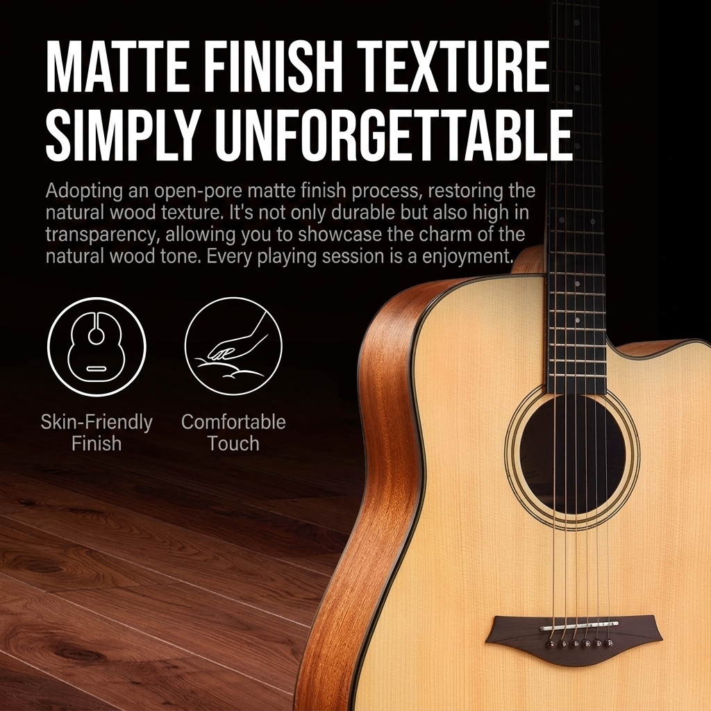 Terence G20 Classical Guitar for Music School with Nylon Strings Professional Grade 40 Inch Wood Guitar Home
