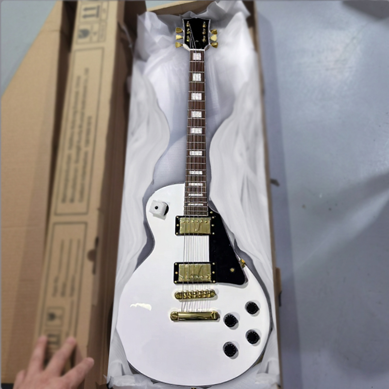 LP Mahogany 6-String Electric Guitar Gloss Solid Top Rosewood Fingerboard Fully Enclosed Tuning Pegs P-90/H-H Pickup OEM