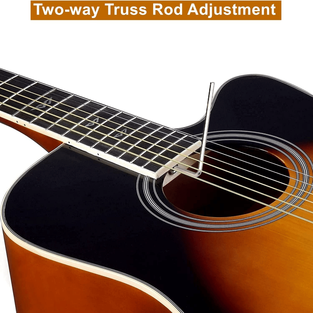 41-Inch Folk Acoustic Cutaway Guitar Package for Beginners Students Kids