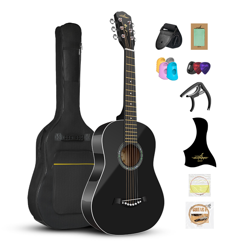 Wholesale Custom High Quality Hot Selling Glossy Travel 30 34 36 Inch Folk Acoustic Guitar for Children