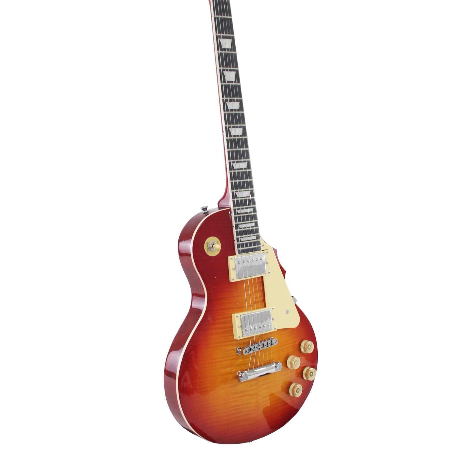 Moq 1 Set-in Lp Style Color Oem Gold Top Mahogany Body Electronic Guitar with Flame