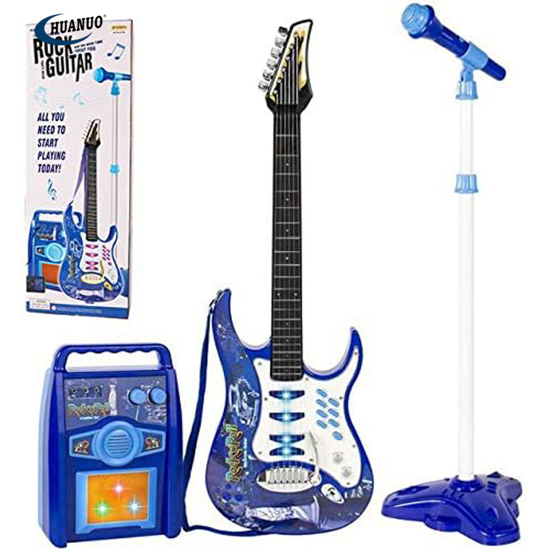 Kids Electric Musical Guitar Toy With Speakers and Microphone Combination