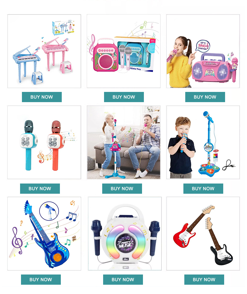 Kids Electric Musical Guitar Toy With Speakers and Microphone Combination
