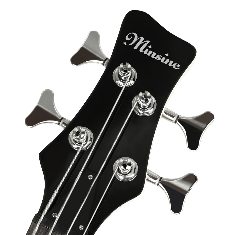 OEM/ODM Cheap 4-String Electric Bass Guitar 3 Single Coil Pickups Maple Neck Rosewood Fingerboard Basswood Body Model IB Minsine