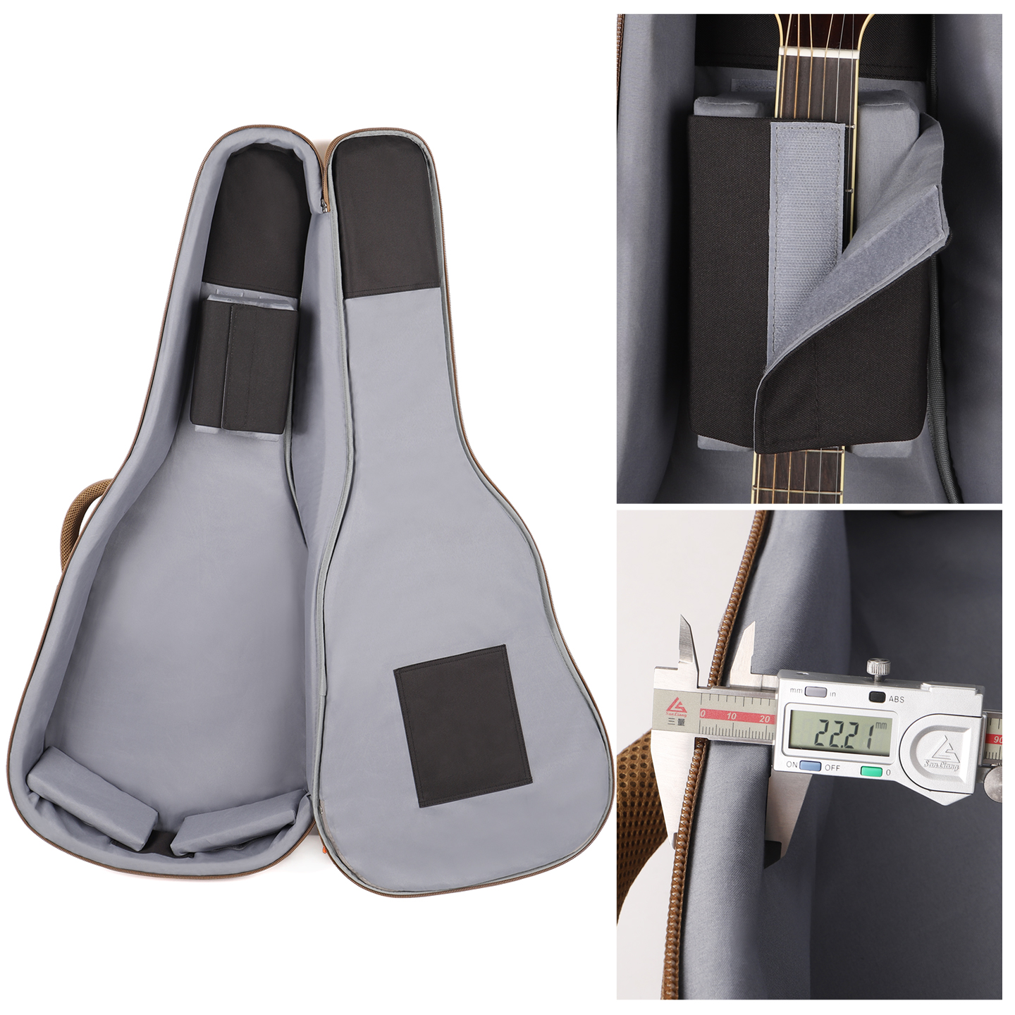 Factory Wholesale Waterproof Acoustic Guitar Bag 40/ 41 Inch Thick Foam Padded Double Shoulder Guitar Gig Bag With Big Pockets