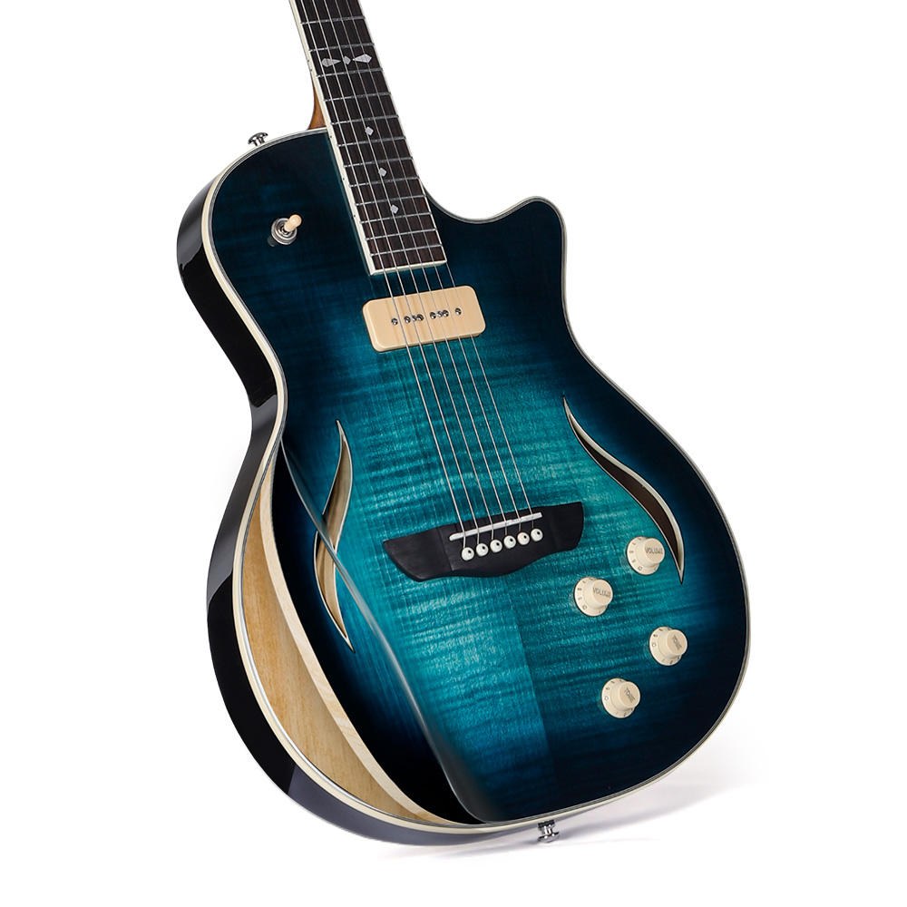K11 Exquisite 5-String Semi-Hollow Jazz Guitar Poplar Body Indian Rosewood Neck Maple Fretboard for High Quality