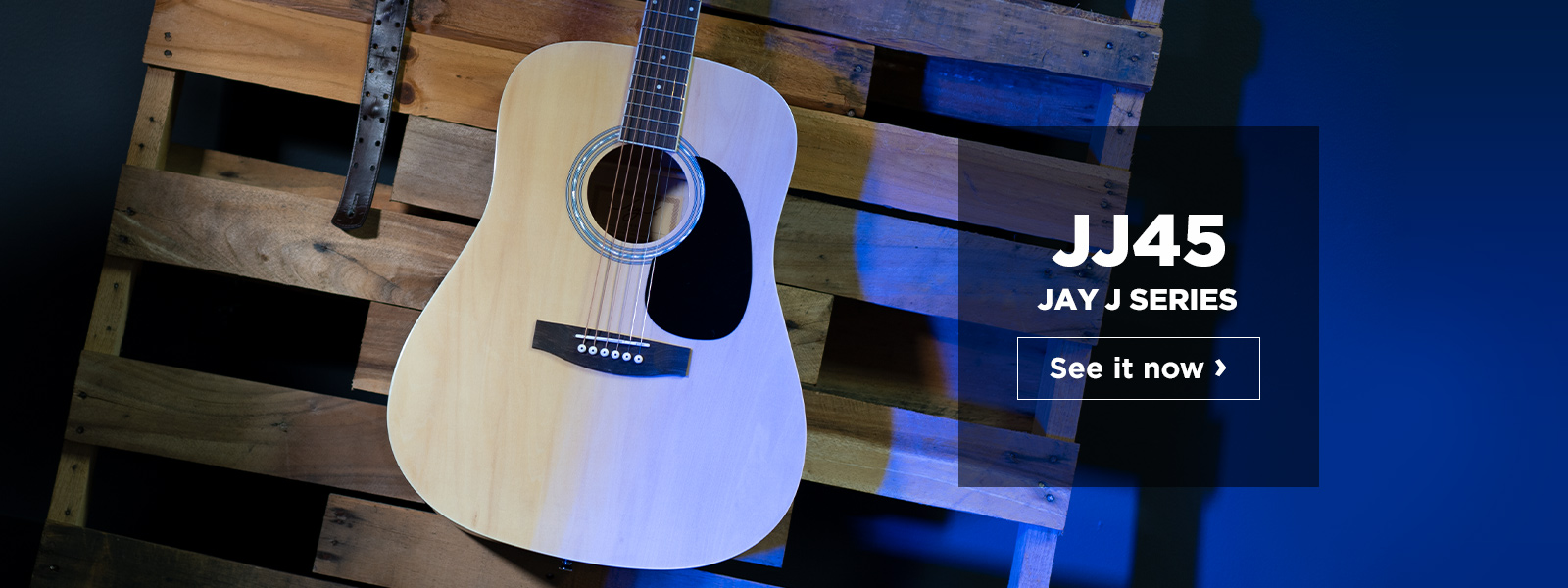 Close-up craft finish of Jay Turser JJ45 natural body