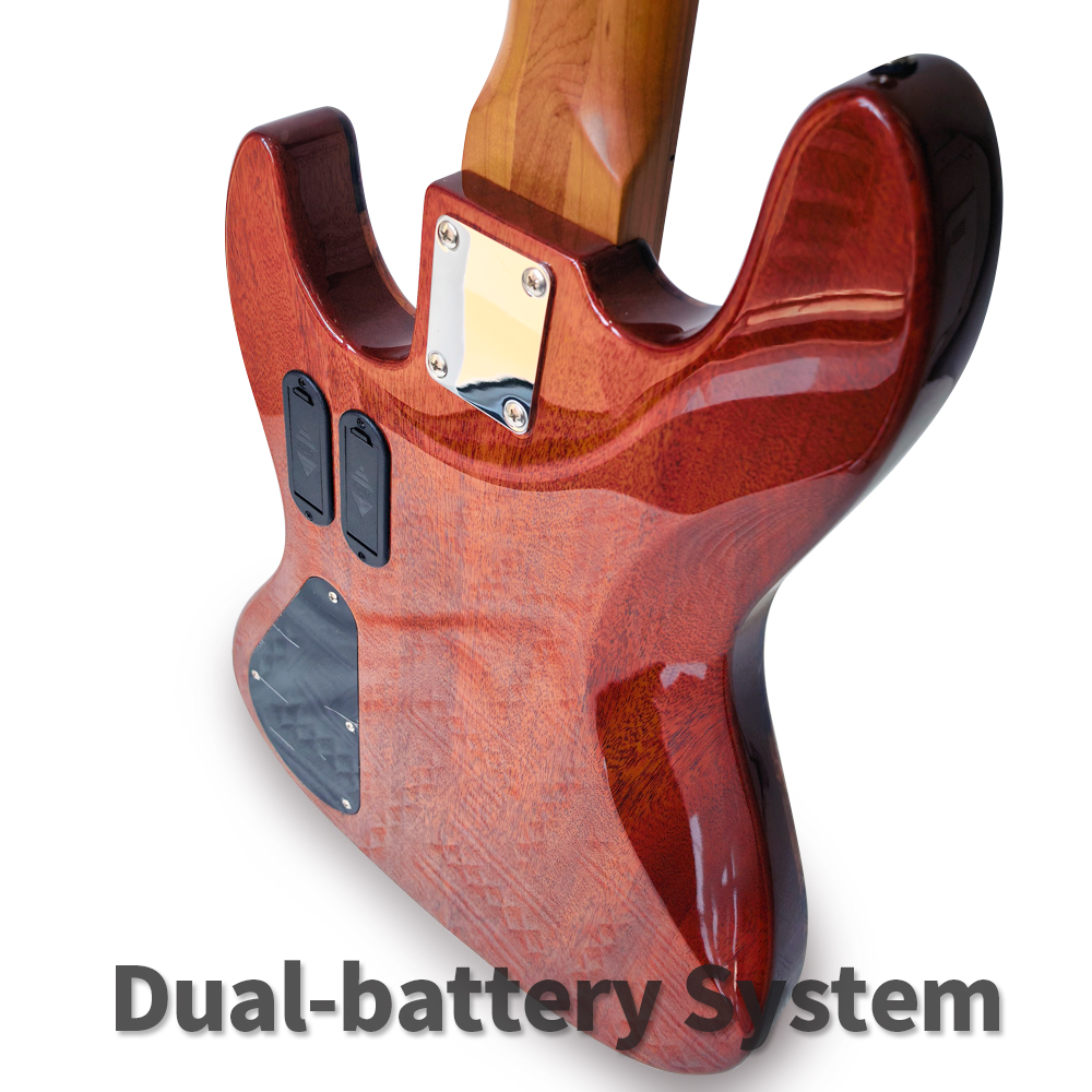 Boutique 5 String Bass Guitar Resin Burl Veneer Active Passive Switch Professional Electric Bass for Wholesale