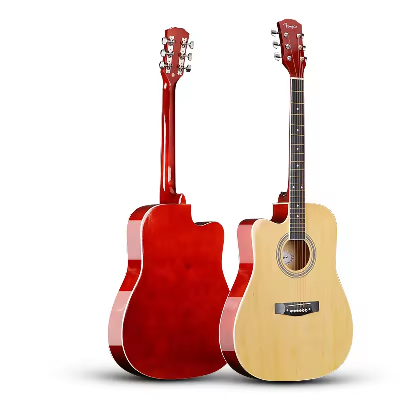 Wholesale 41 Inch Basswood Gloss Classical Acoustic Left Handed Guitar Musical Instrument for Adult