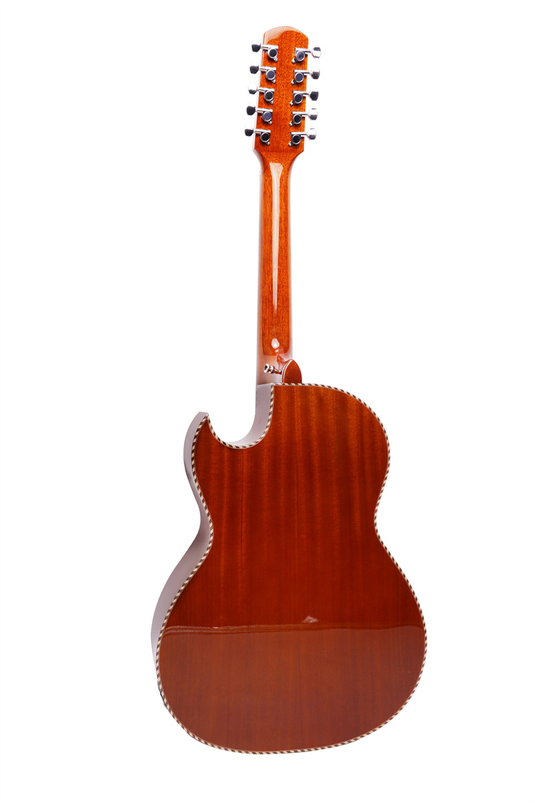 Factory Direct Sale 10-String Acoustic Guitar Bajo Quinto Florentine Mexican Style Spruce Top Mahogany Rosewood Fingerboard
