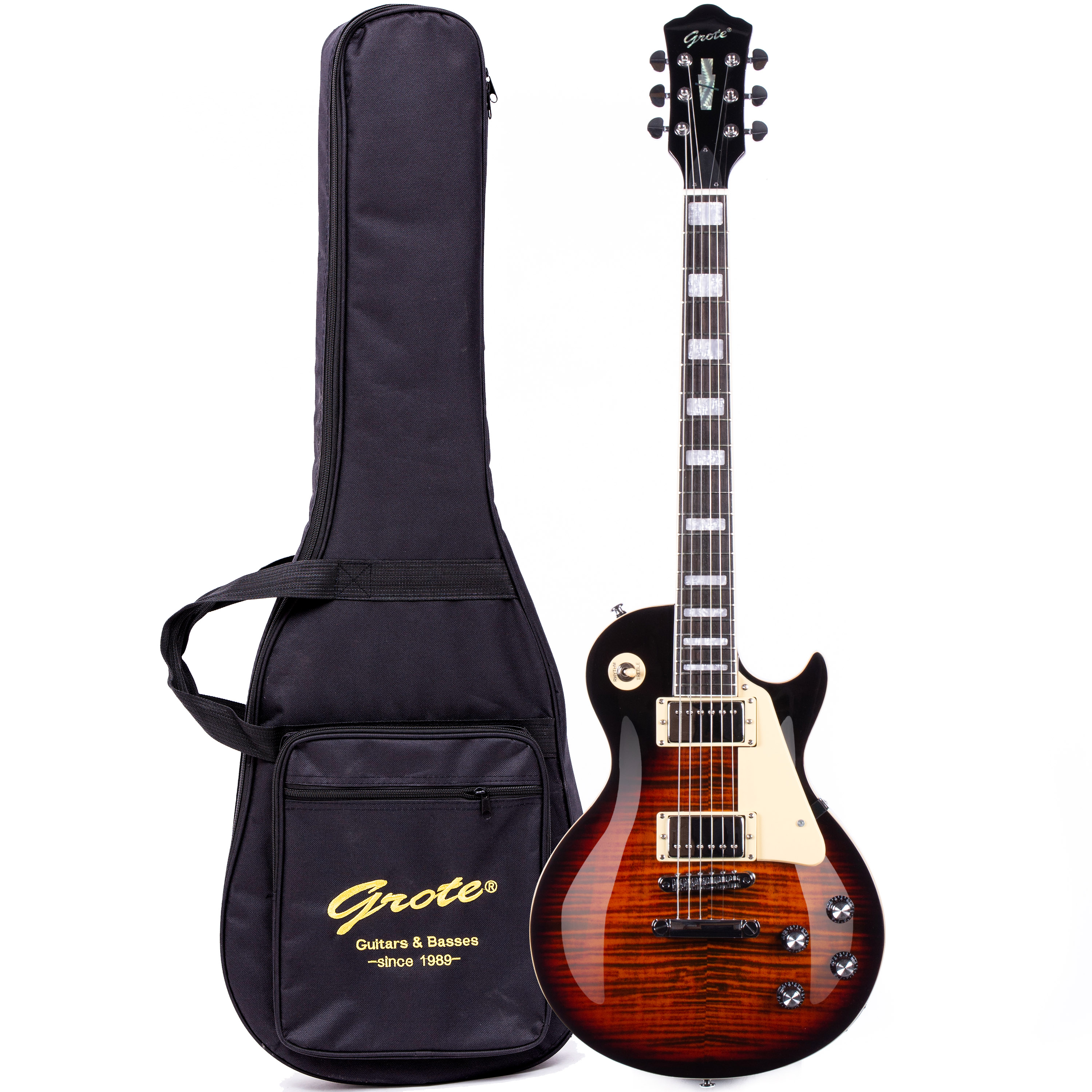 Mahogany LP Electric Guitar Set Rosewood Fretboard H-H Pickup 6 Strings Varnished Finish-OEM Service Guitar