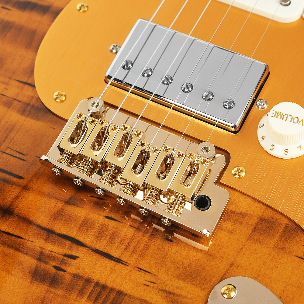 Factory Direct Sale OEM Custom Jazz Semi Hollow Body 22 Frets Vintage Color Left Handed Electric Guitar