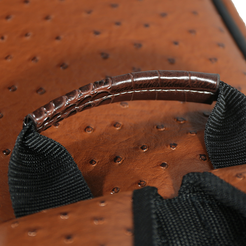 Wholesale Deluxe Brown Ostrich Leather Acoustic Guitar Gig