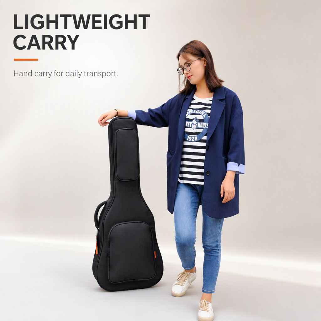 Factory Wholesale Custom Logo No MOQ 40 Inch 41 Inch Acoustic Guitar Bag Waterproof Guitar Case Soft Light Weight Guitar Gig Bag