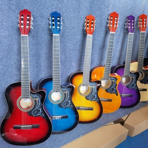 Full Size 39inch China Wholesale Natural Wood Color Classical Guitar