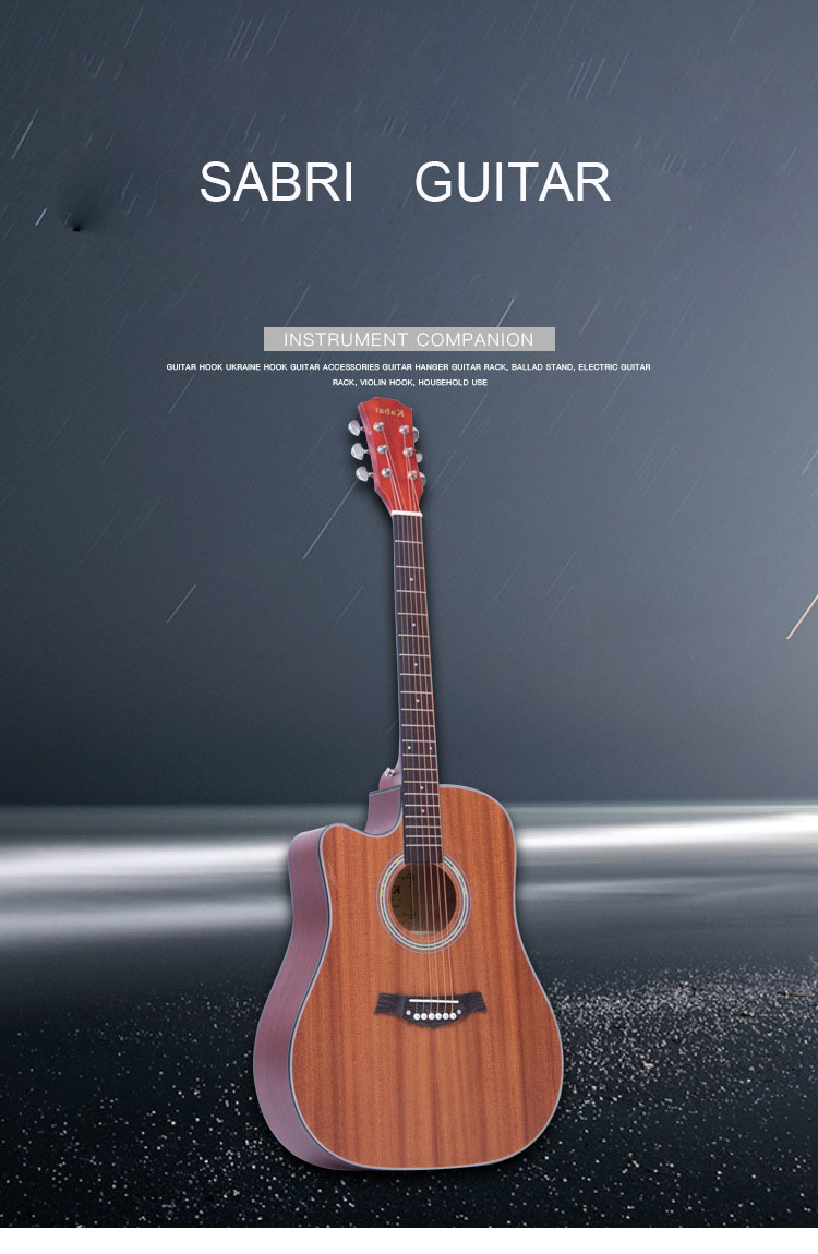 Paisen High Quality 38 Inch Solid Sapele Acoustic Guitar 6 Strings Folk Guitar for Kids