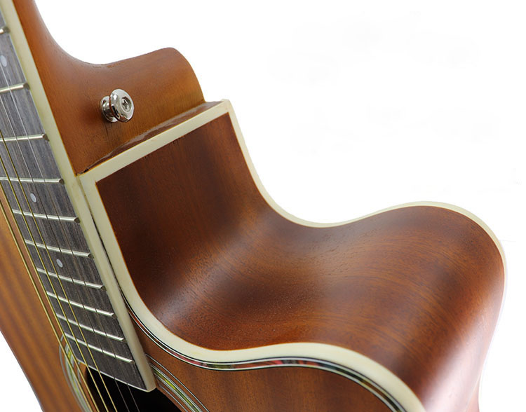 Paisen High Quality 38 Inch Solid Sapele Acoustic Guitar 6 Strings Folk Guitar for Kids