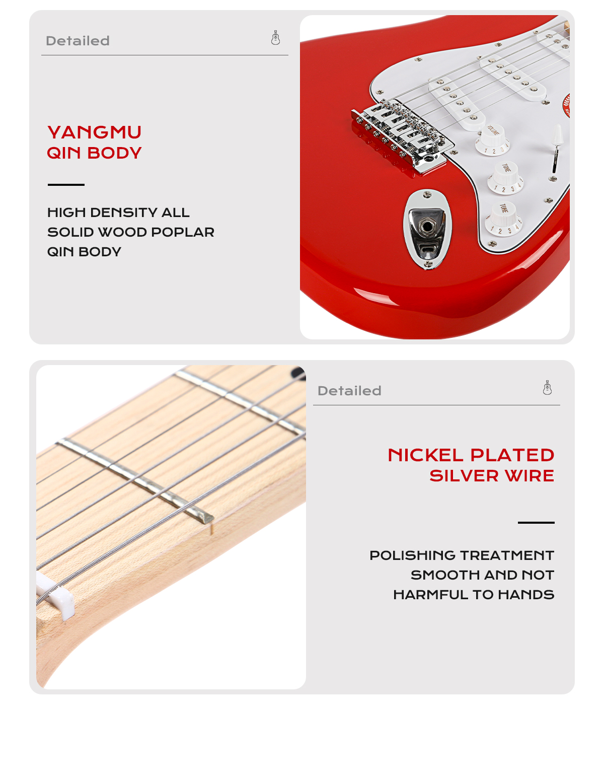 Popular Entry Level 22 Frets SSS Pickup Electric Guitar Pack for Beginner Players