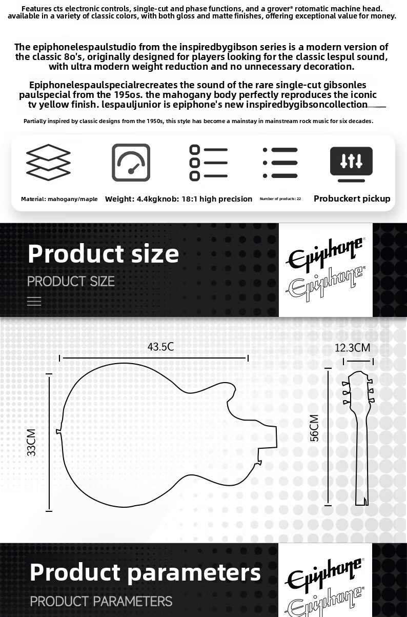 Electric Guitar LP Studio Details